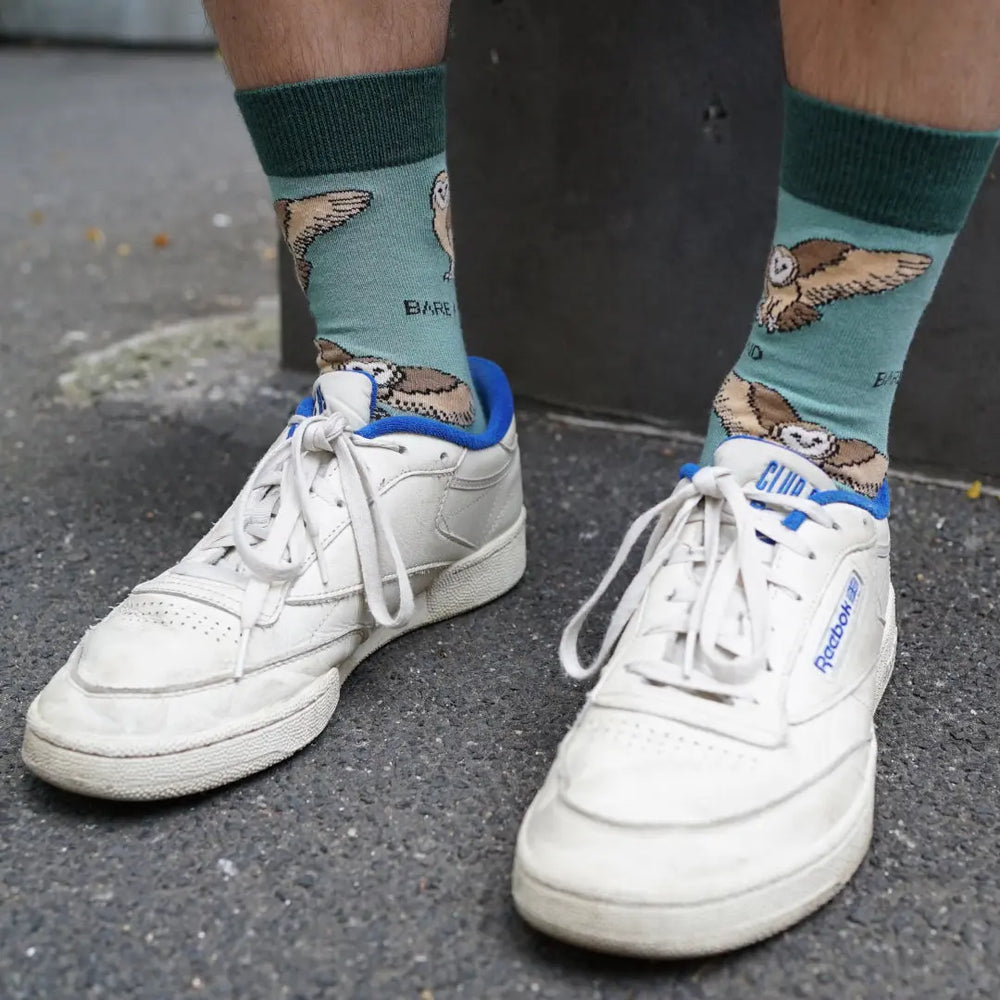 Green Farm Animals Bundle of 4 Bamboo Sock Set Bare Kind