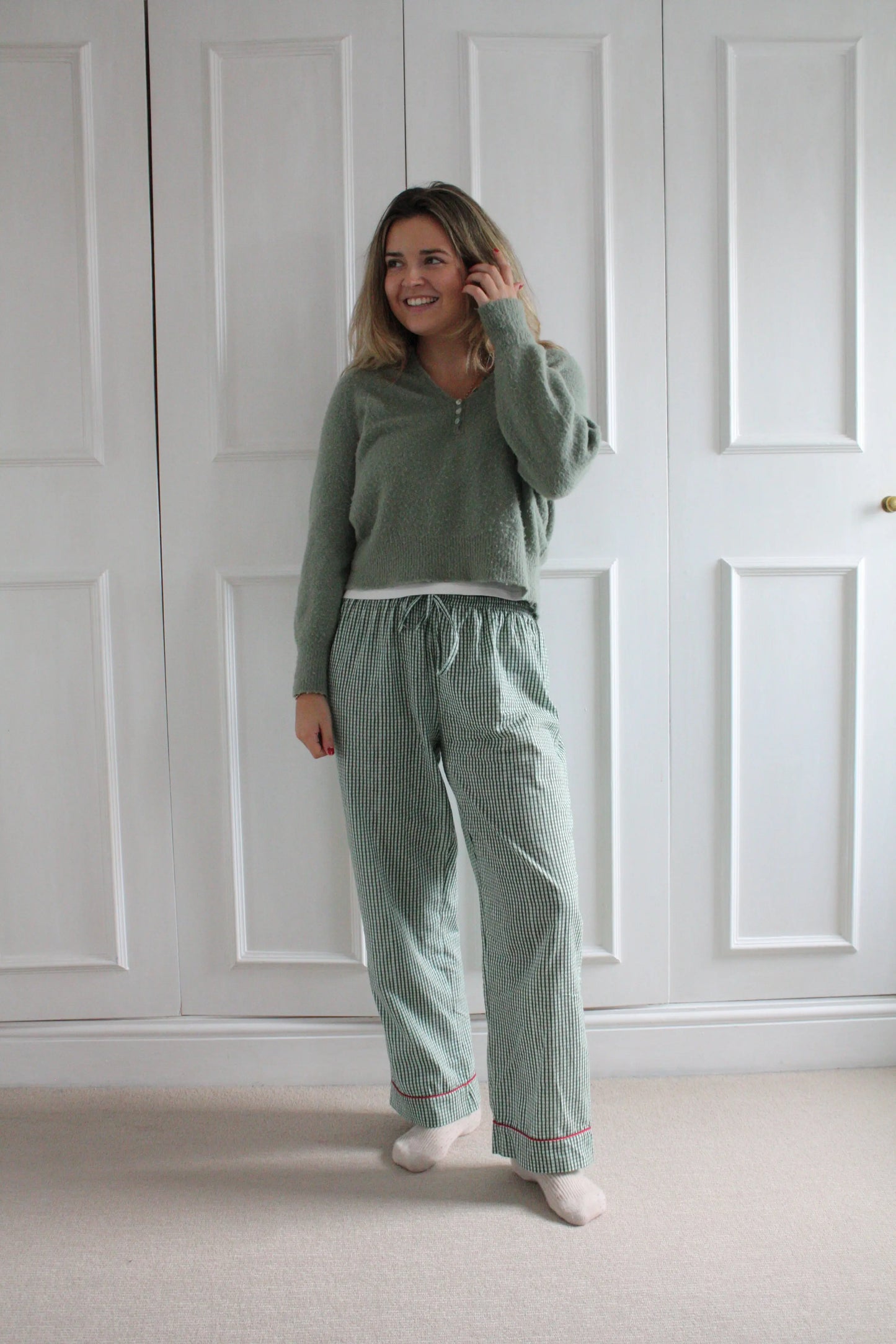 Green Gingham Trousers Madder & More
