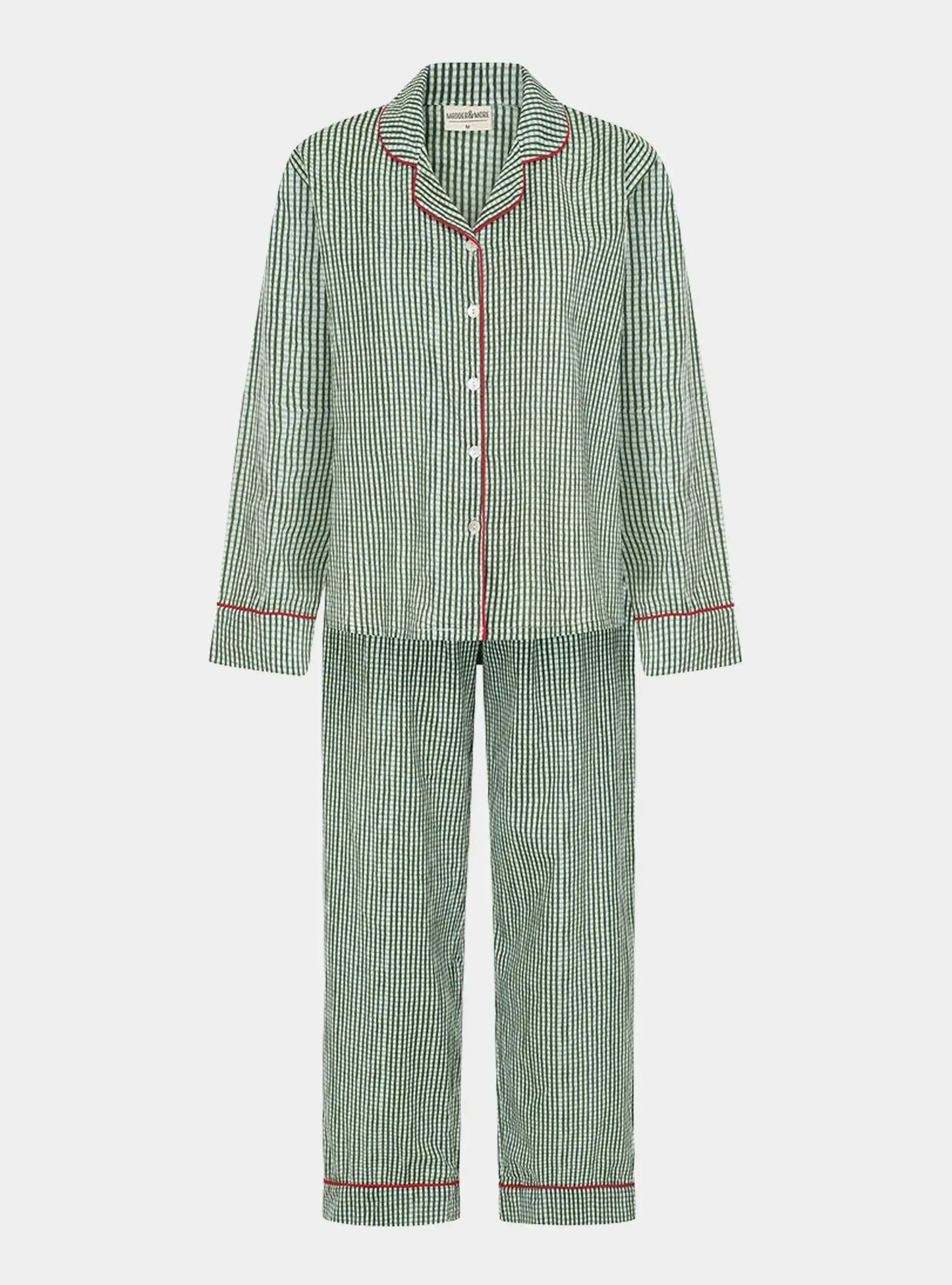 Green Gingham Women's Pyjama Trouser Set Madder & More