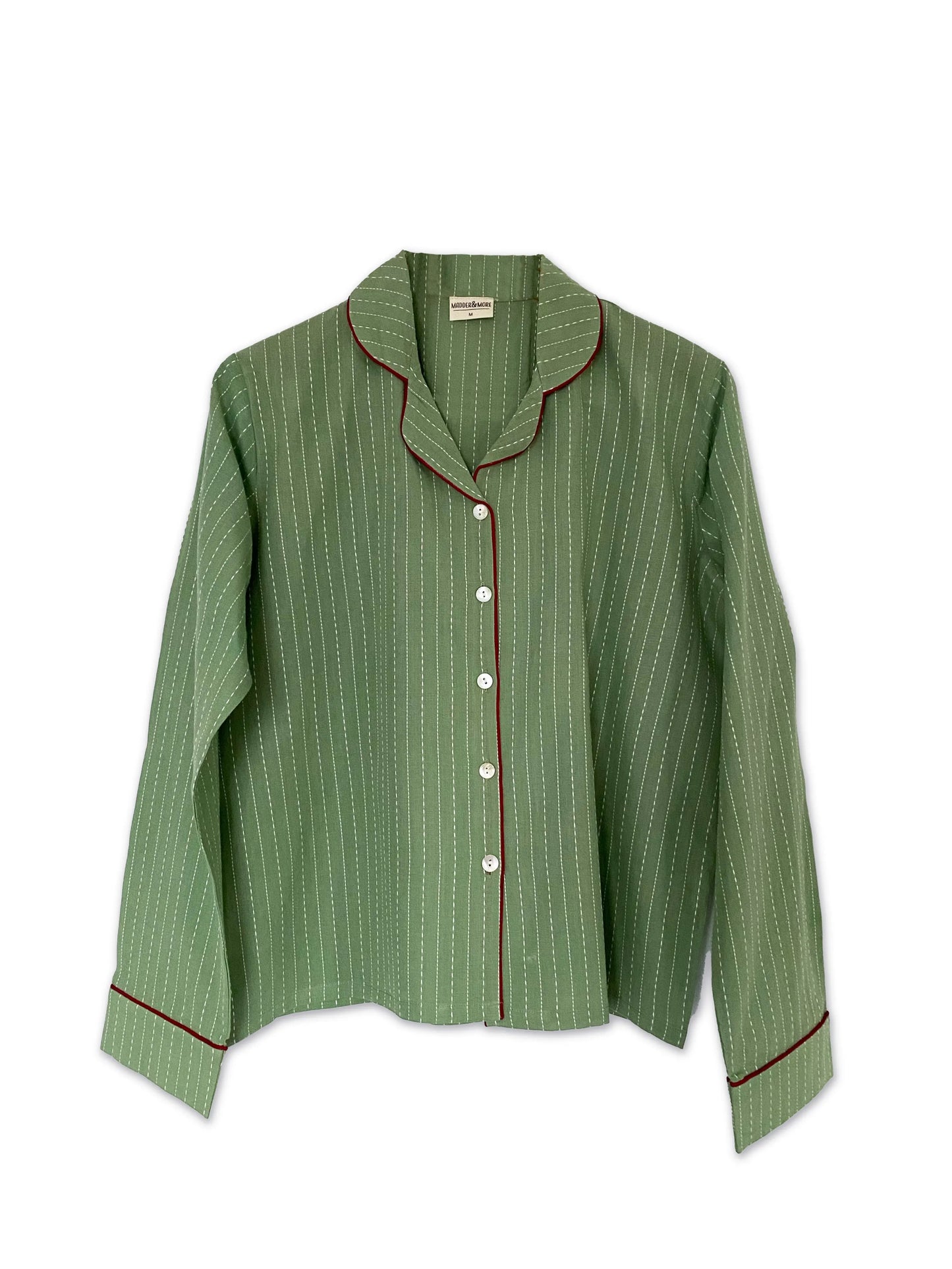Green Handloom Women's Pyjama Trouser Set Madder & More