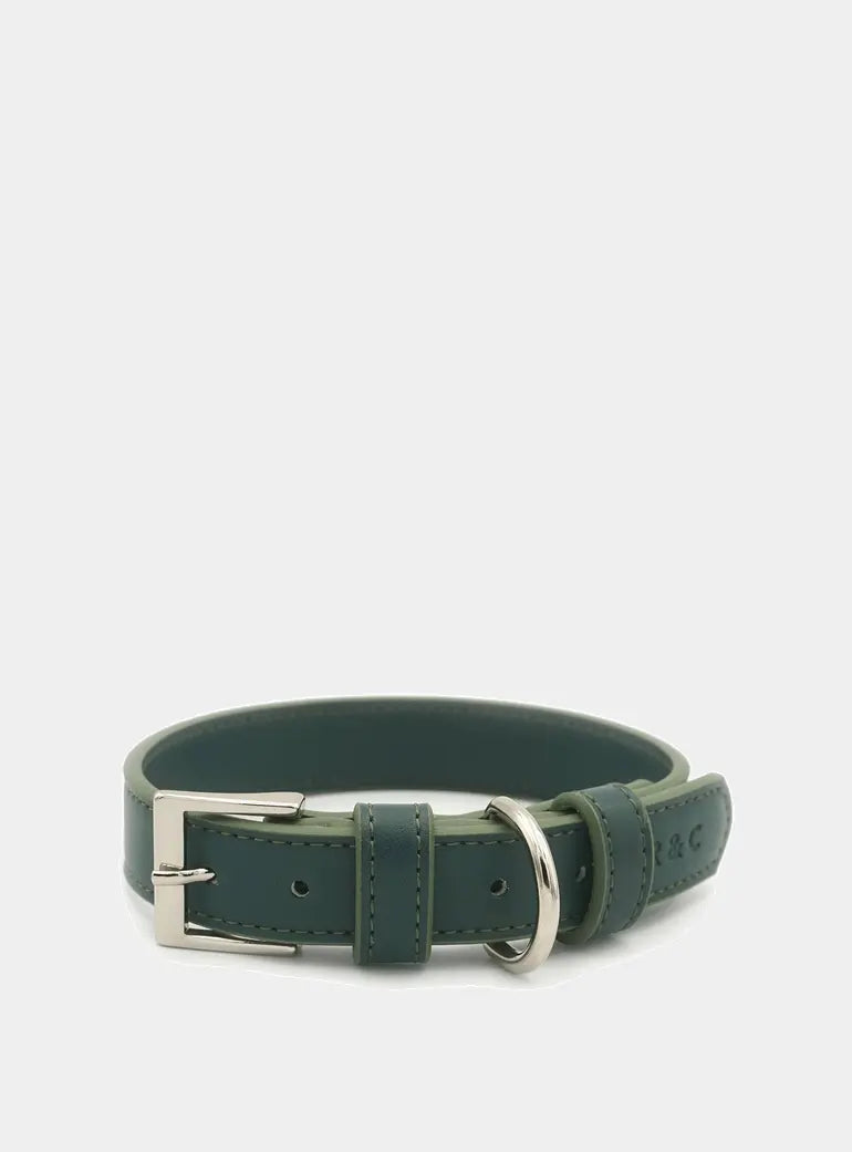 Green Leather Dog Collar Ralph & Co