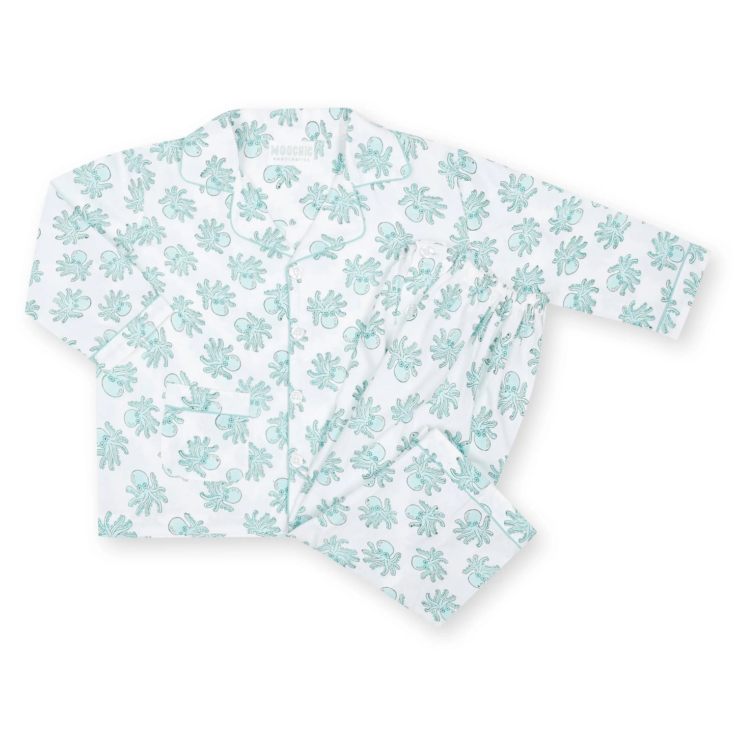 Green Octopus Children's Pyjamas Moochic