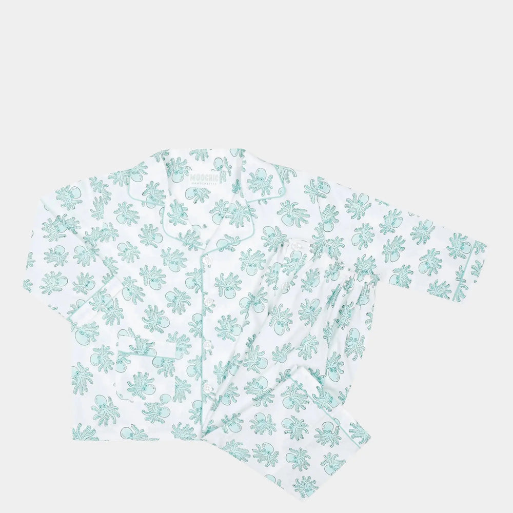 Green Octopus Children's Pyjamas Moochic