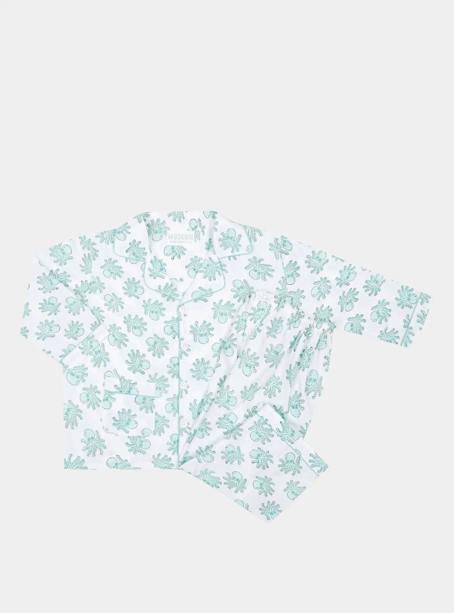 Green Octopus Children's Pyjamas Moochic