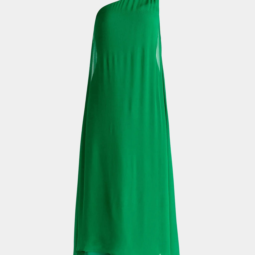 Green One Shoulder Flowy Dress Paisie