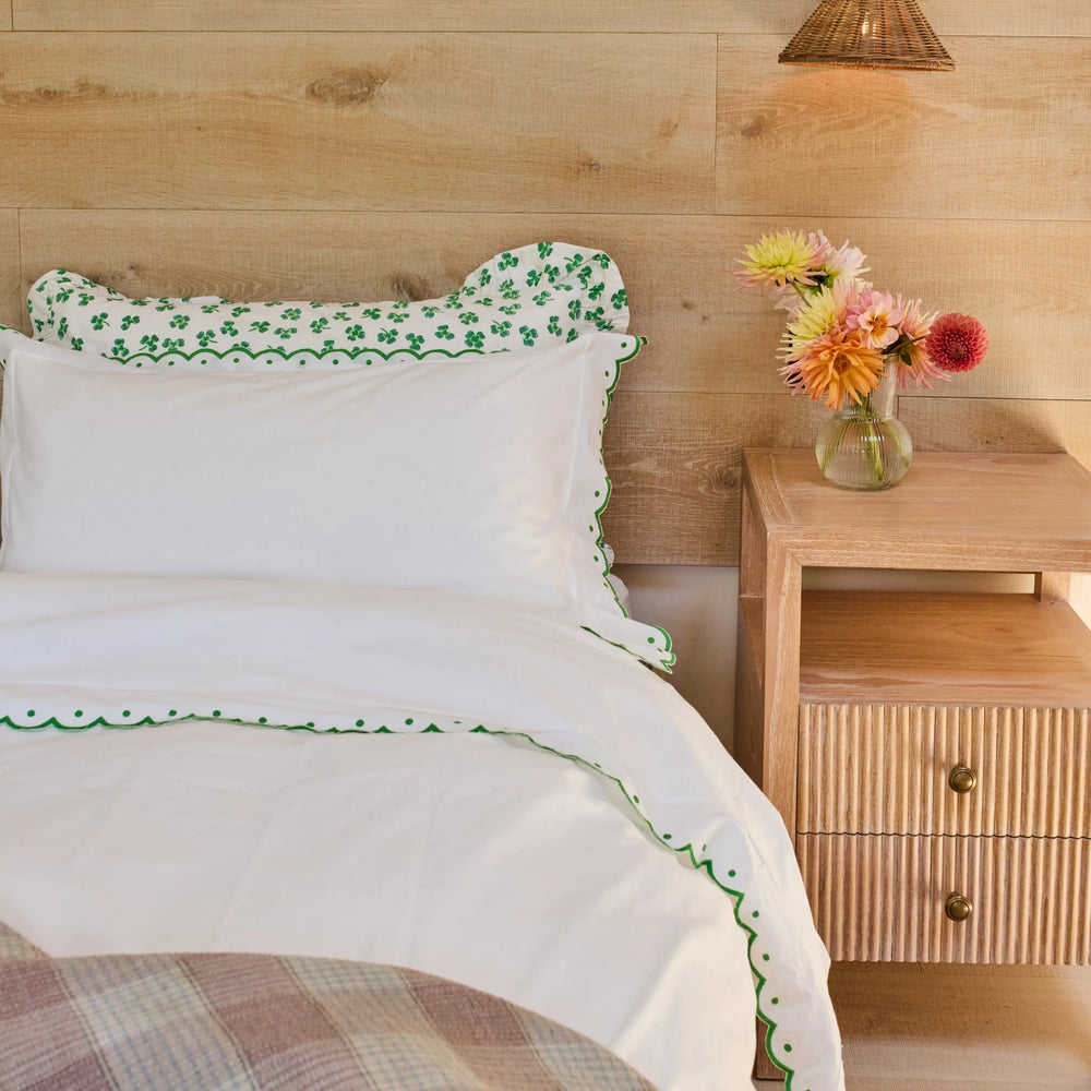 Green Scallop Bedlinen Set Lulu and Nat