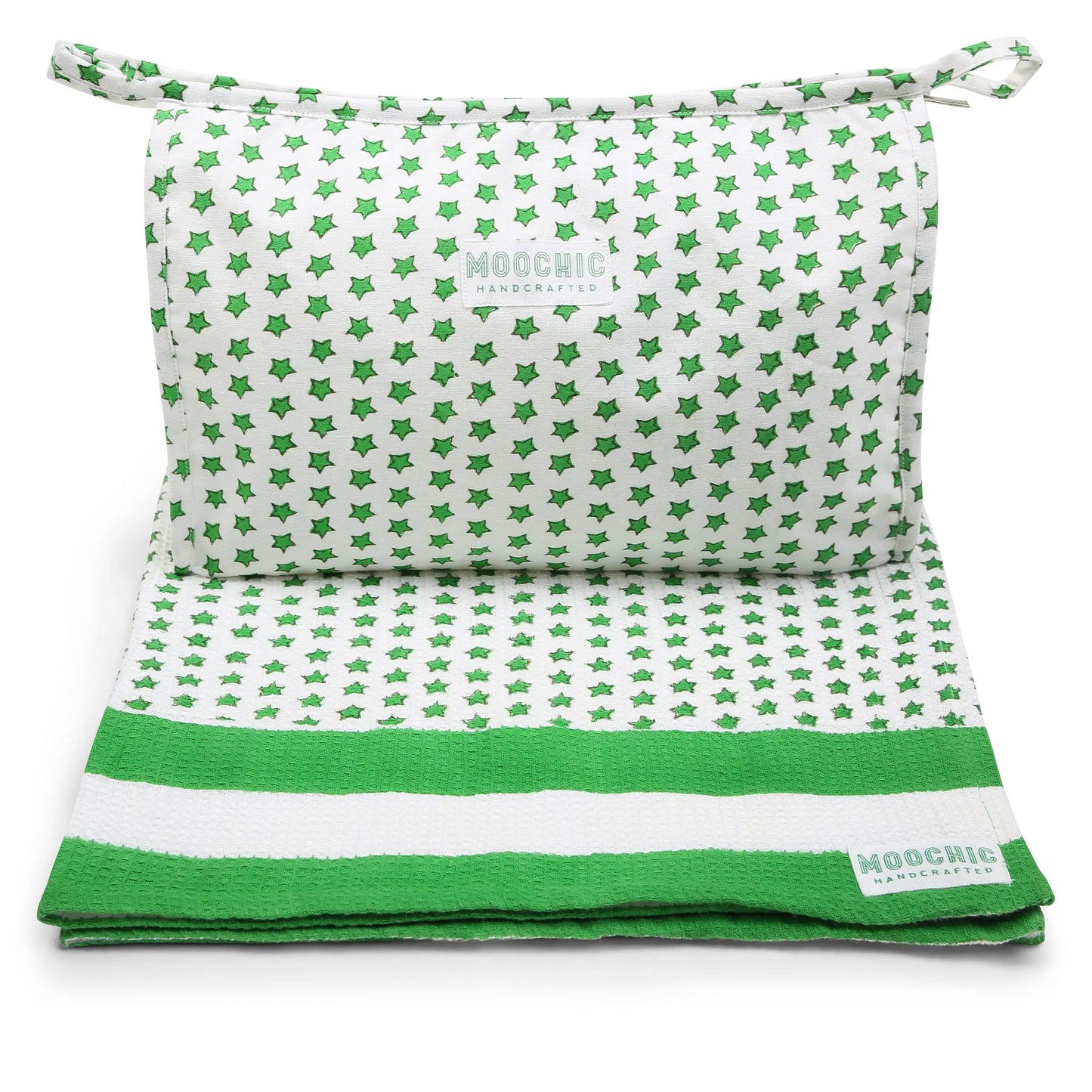 Green Star Waffle Towel Moochic