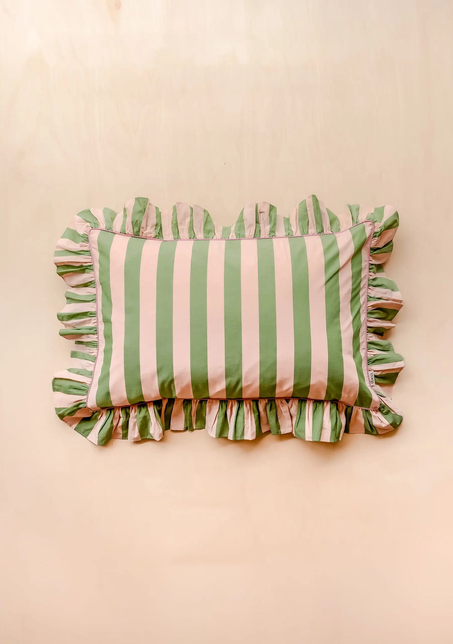 Green Stripe Cotton Pillowcases TartanBlanketCo