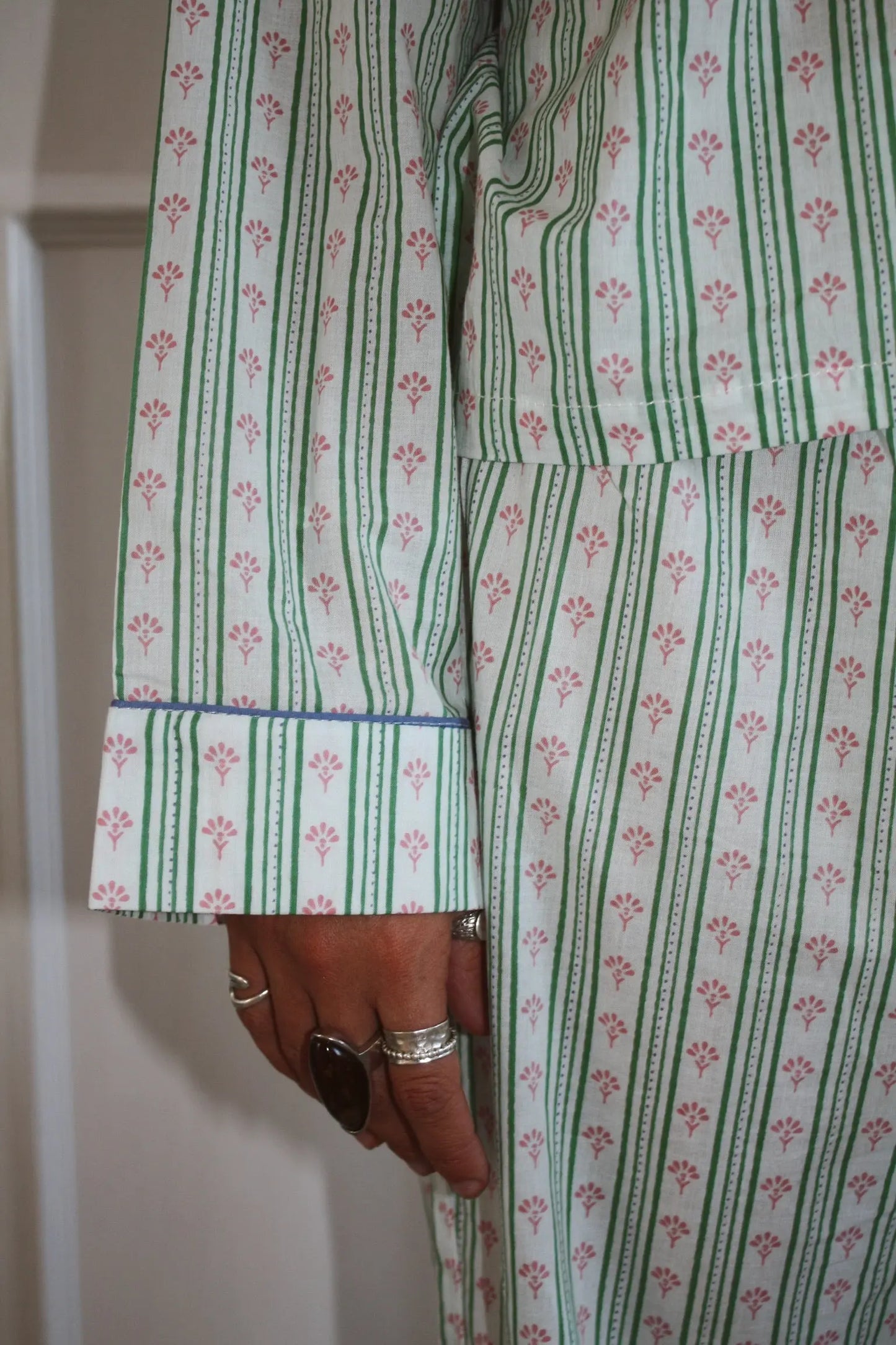 Green Stripe Short Pyjama Set Madder & More