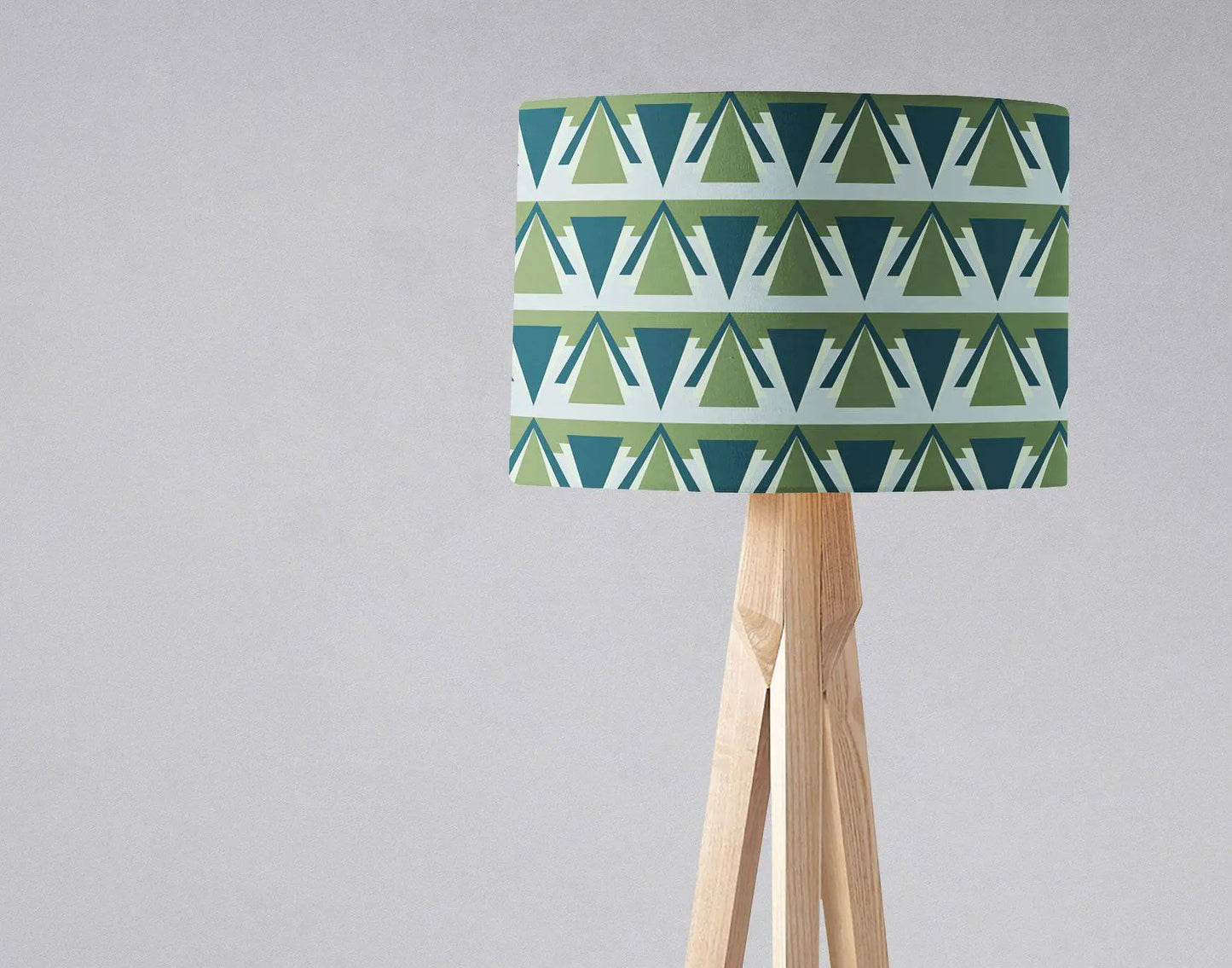 Green and Grey Art Deco Lampshade, Ceiling or Table Lamp Shade Shadow bright