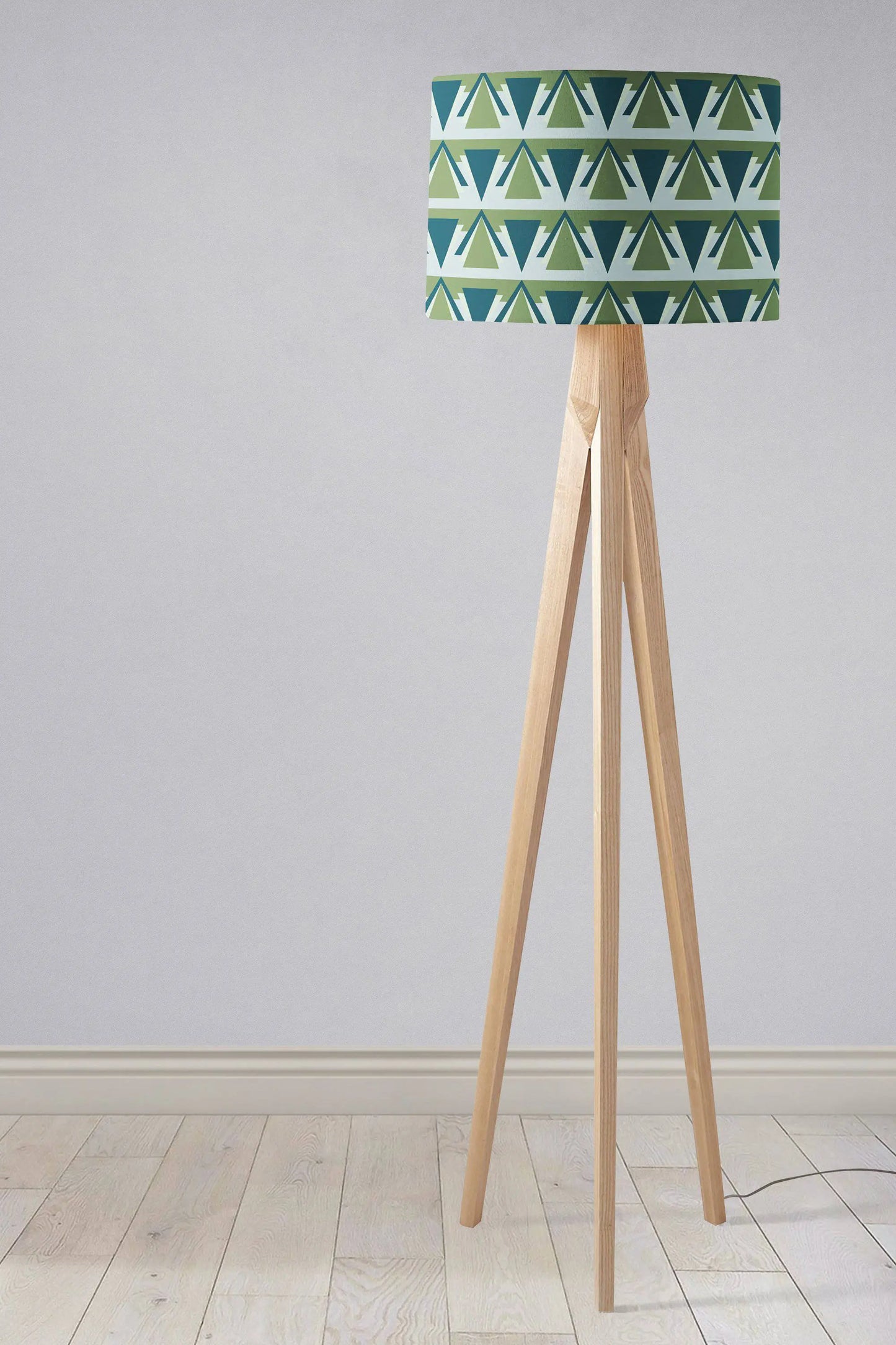 Green and Grey Art Deco Lampshade, Ceiling or Table Lamp Shade Shadow bright