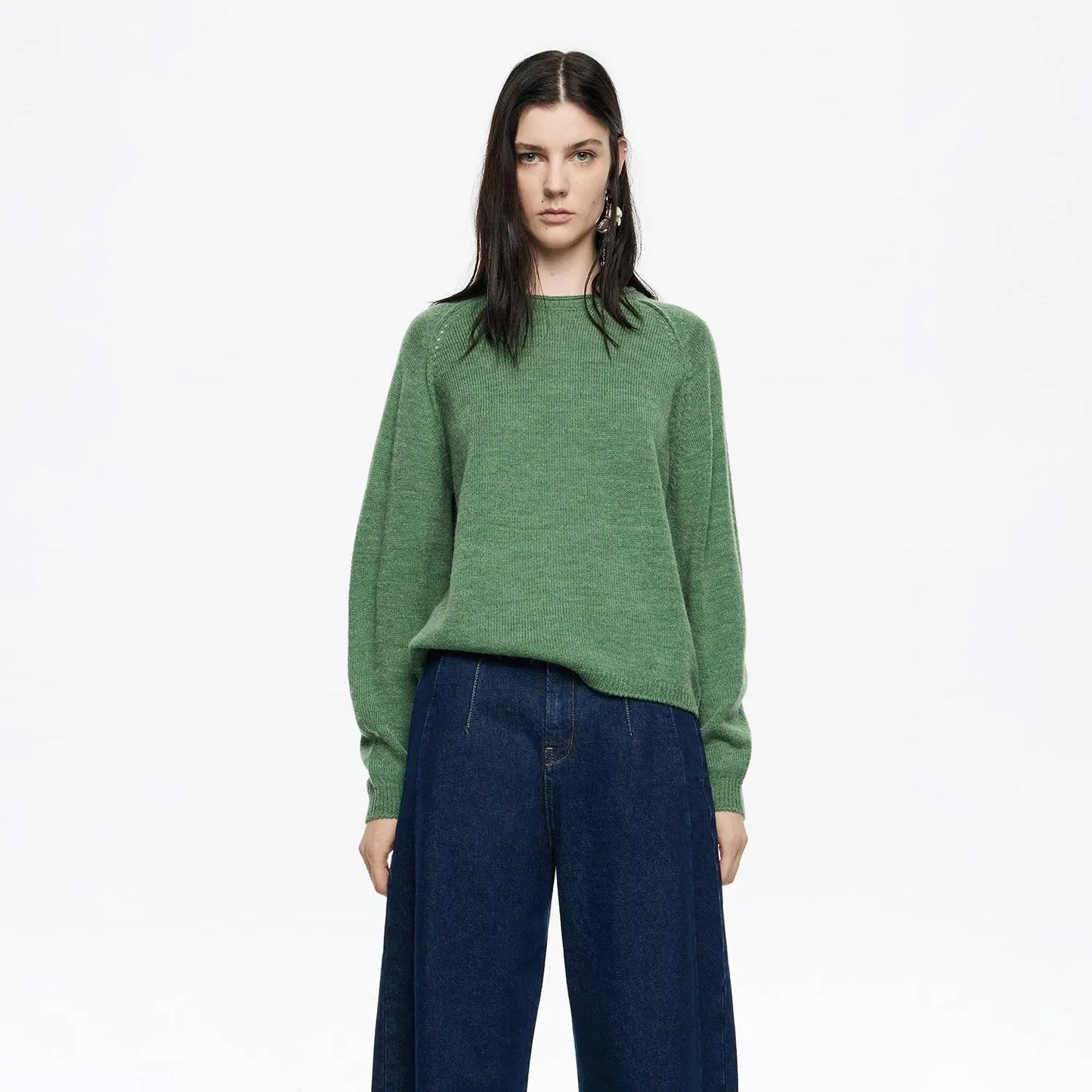 Green cotton raglan sweater Bimba y Lola UK