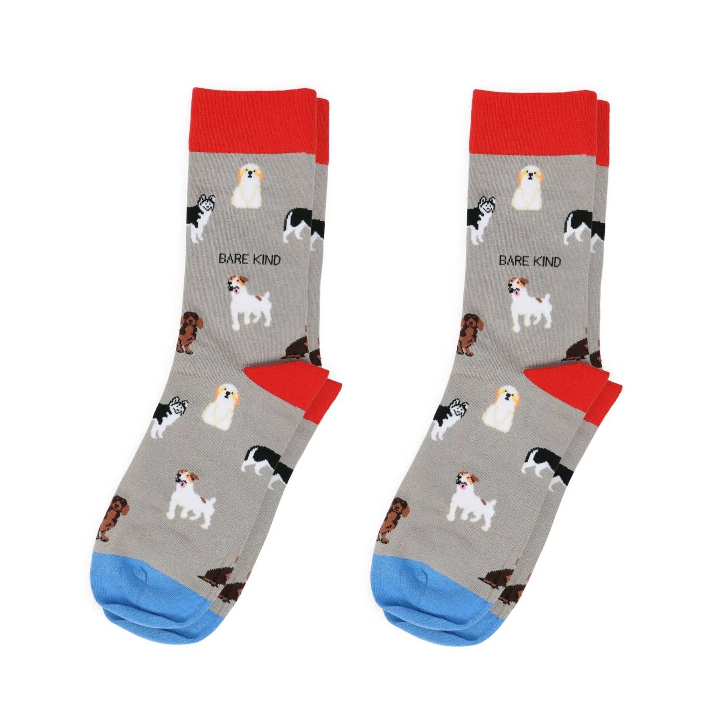 Grey Dog Pet Pair Bamboo Sock Set Bare Kind