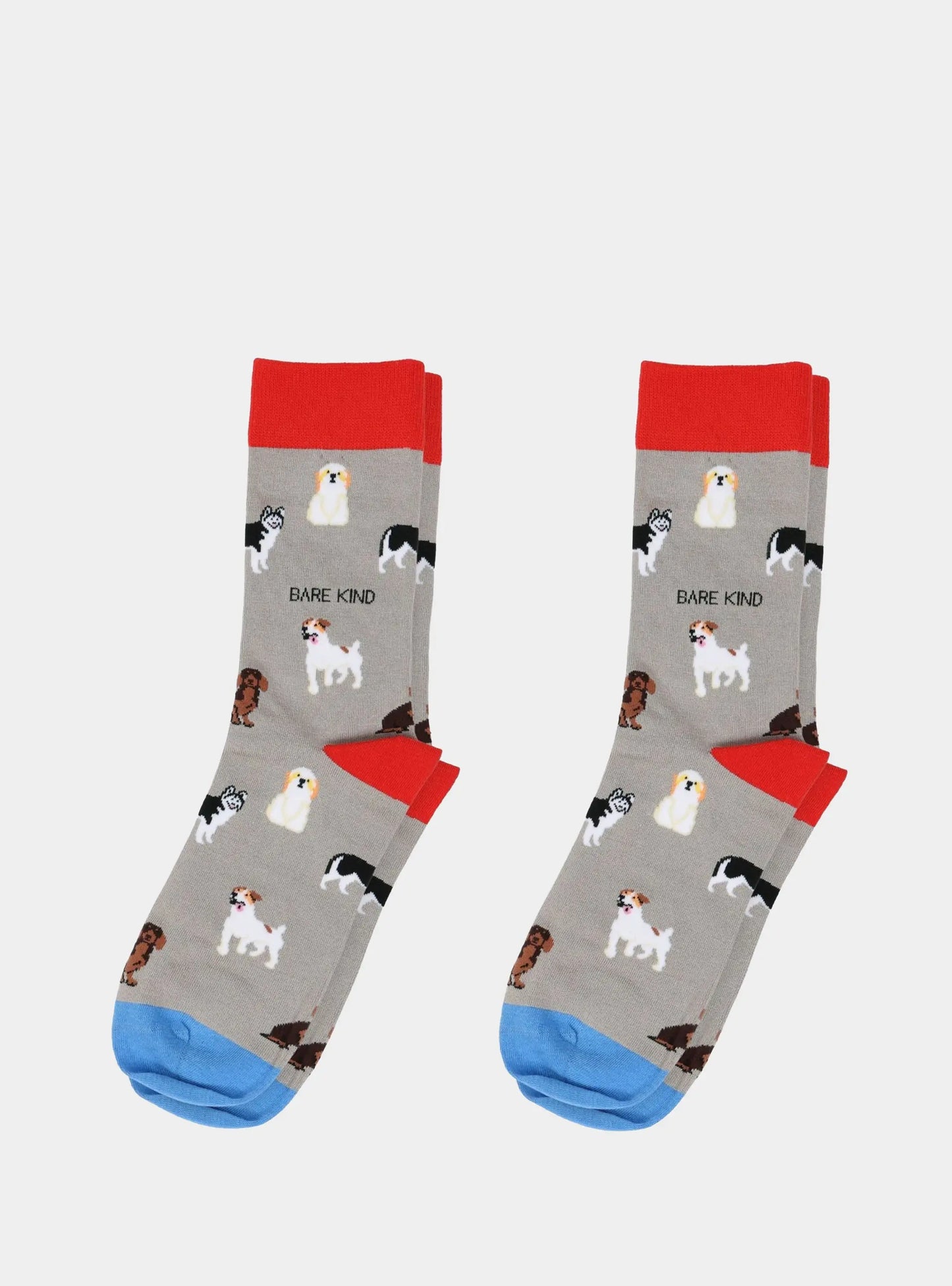 Grey Dog Pet Pair Bamboo Sock Set Bare Kind