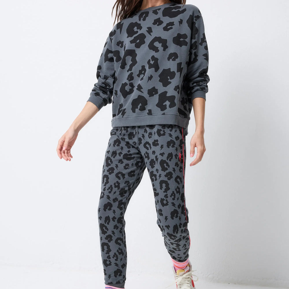 Grey Leopard Cosy Joggers Scamp & Dude