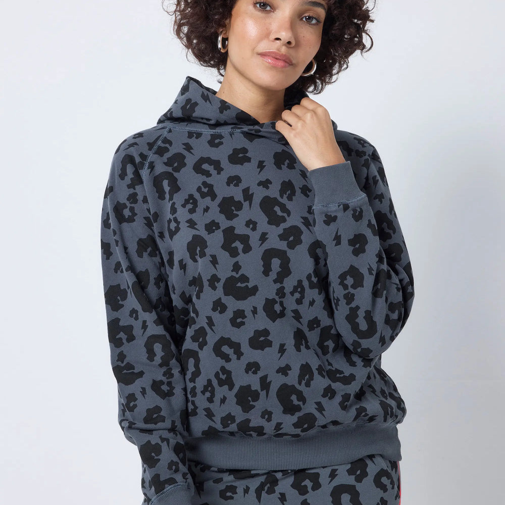 Grey Leopard Hoodie Scamp & Dude