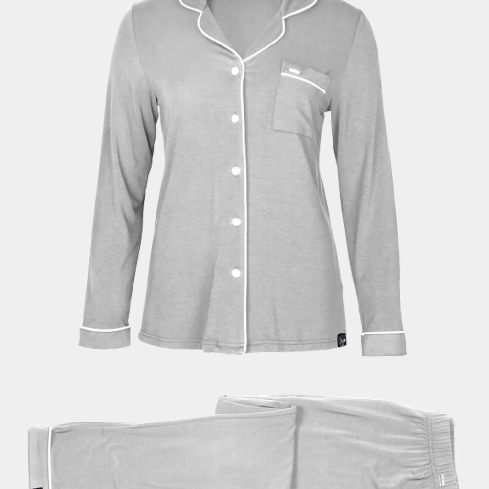 Grey Marl Bamboo Women's Pyjama Trouser Set Pretty You London
