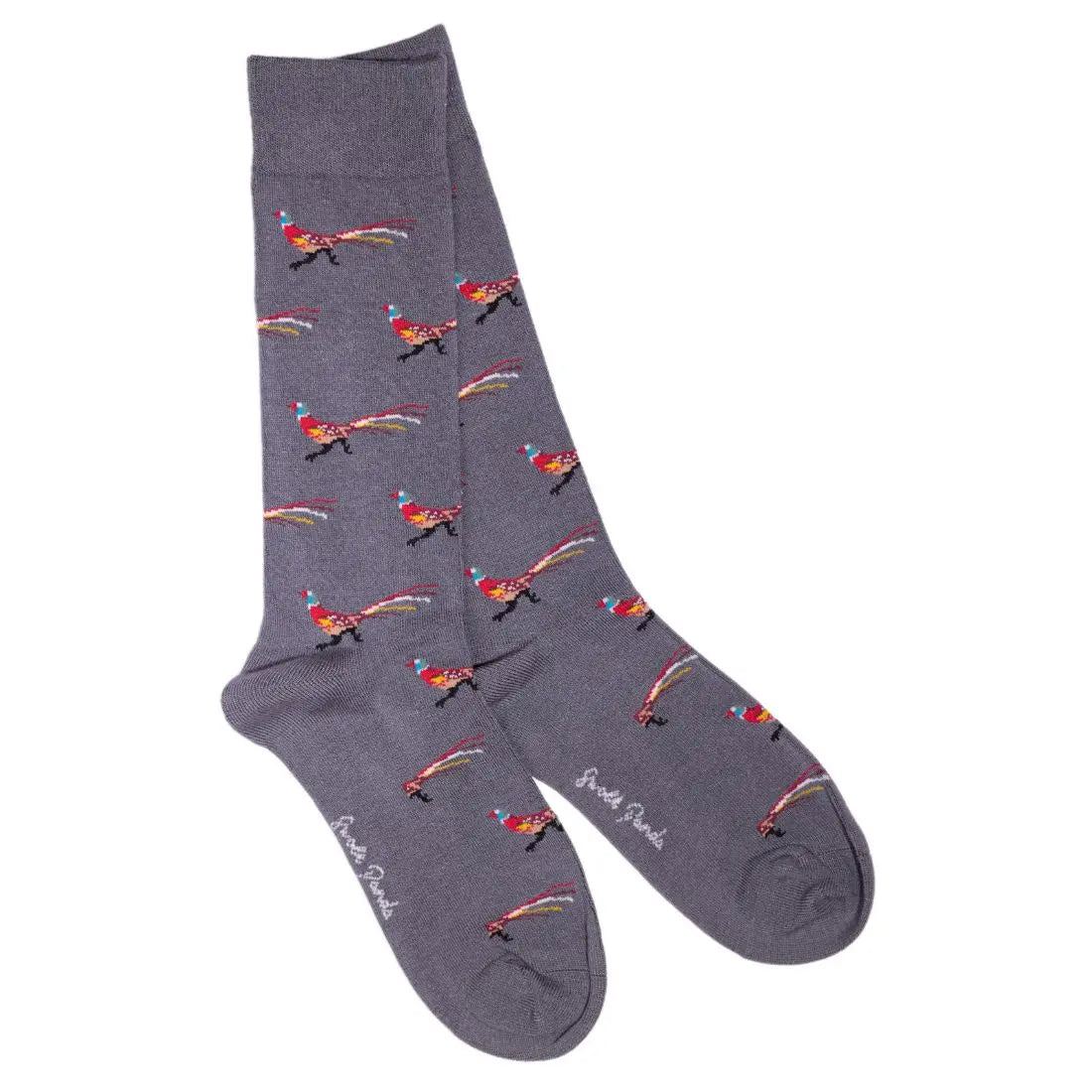 Grey Pheasant Bamboo Socks Swole Panda