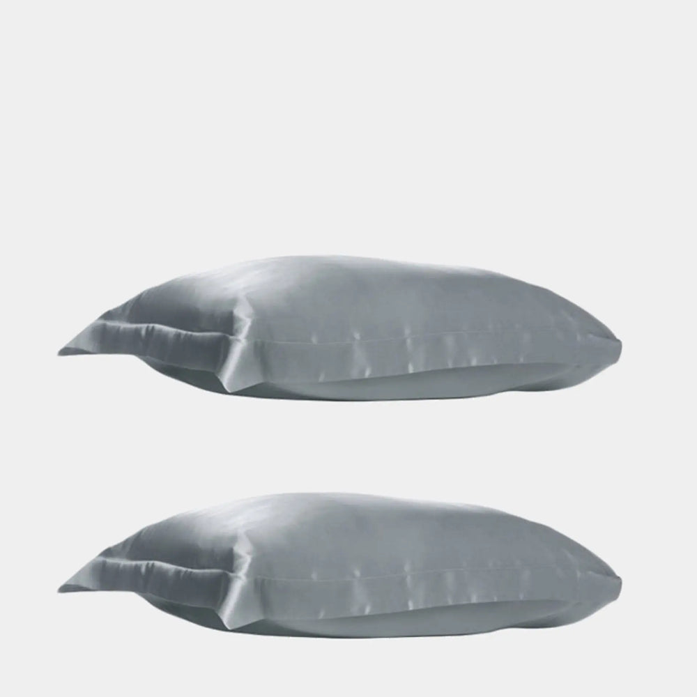 Grey Satin Pillowcases SMUG