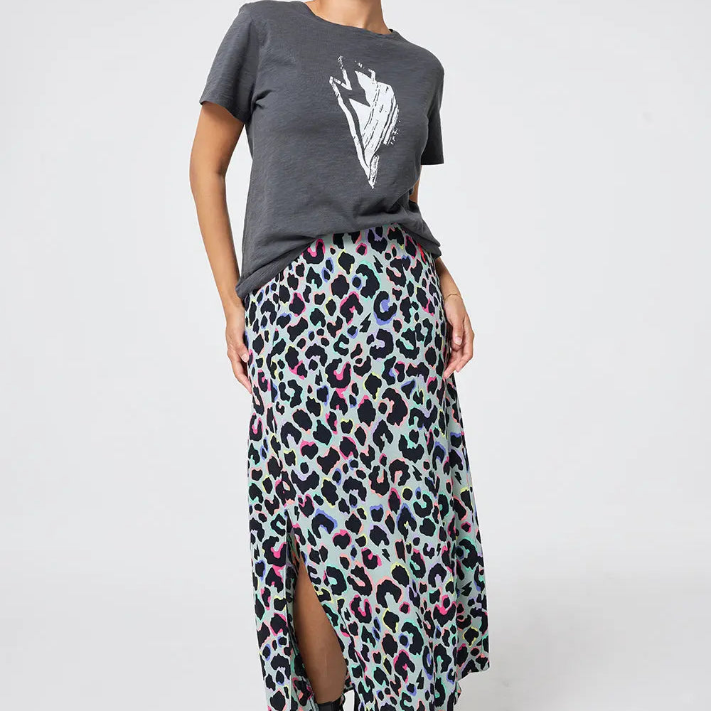 Grey Slogan Print T-Shirt Scamp & Dude