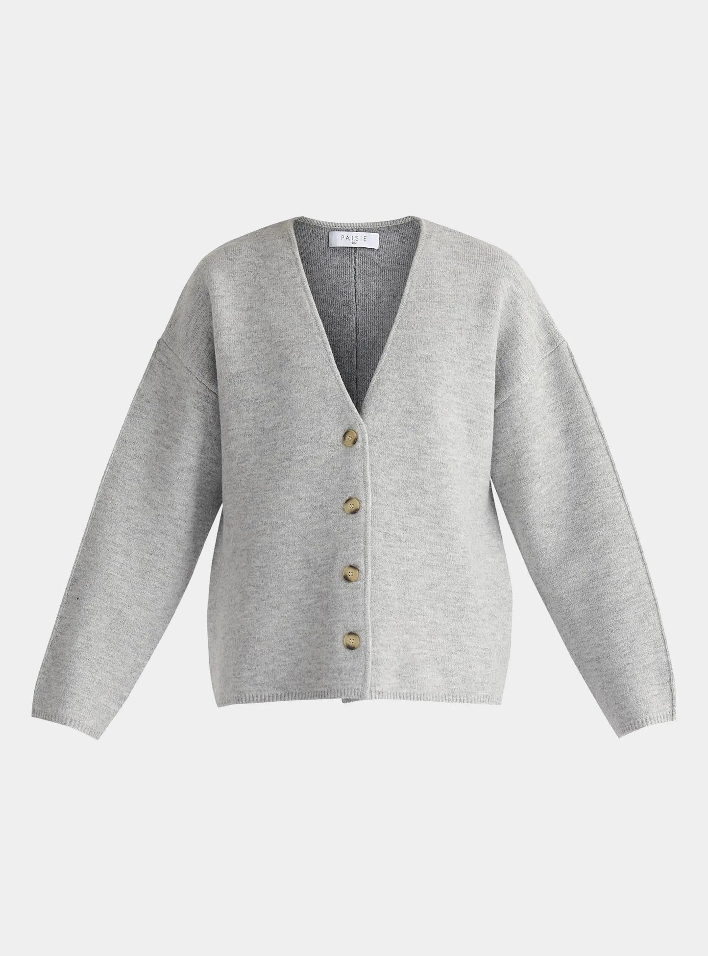 Grey Two-Tone Cardigan Paisie