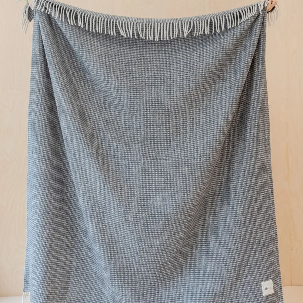 Grey Wool Blanket TartanBlanketCo