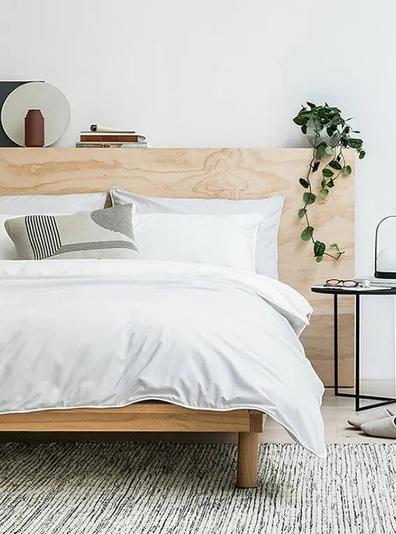 Grey and White Tencel Cotton Duvet Cover Undercover