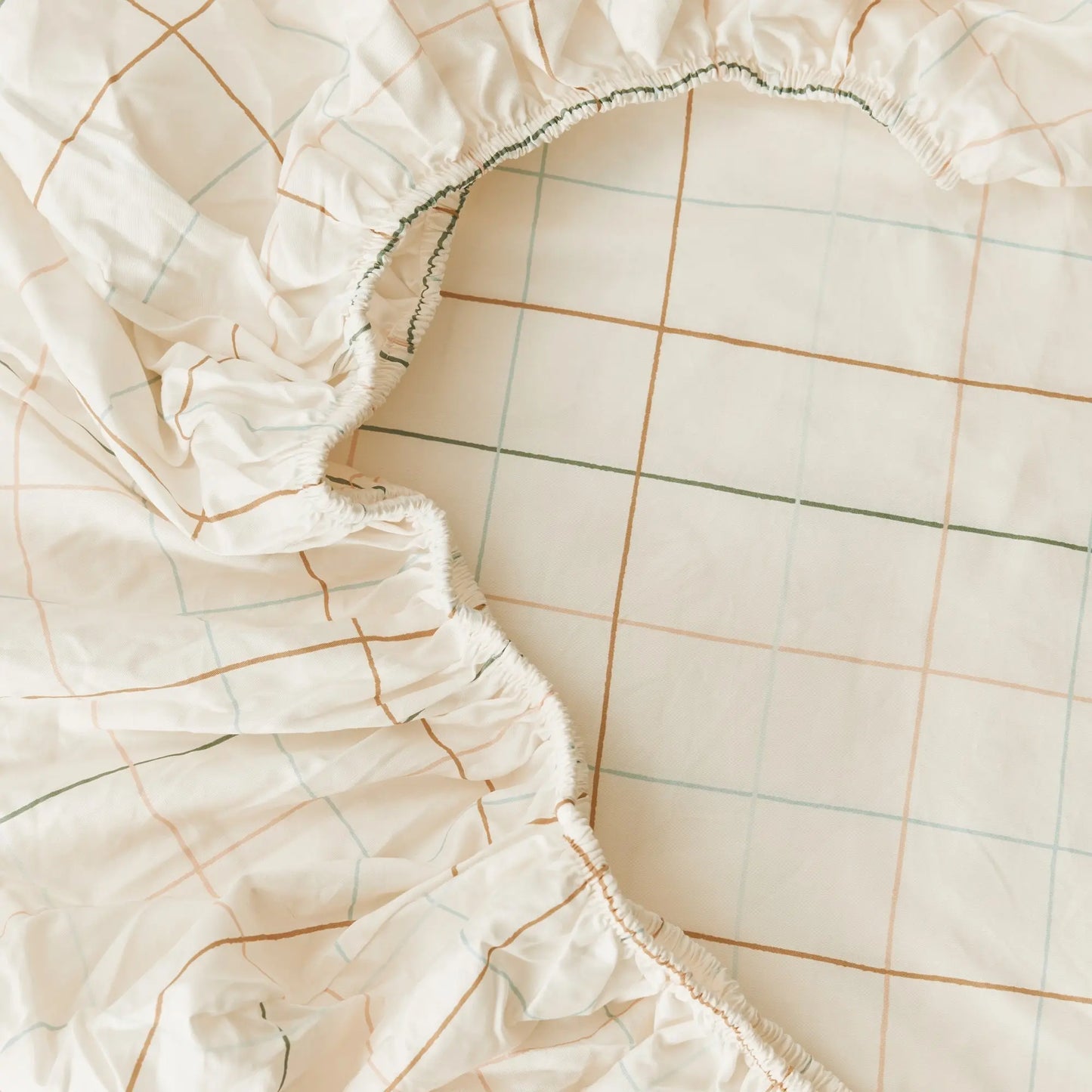 Grid Organic Cotton Fitted Sheet Kabode