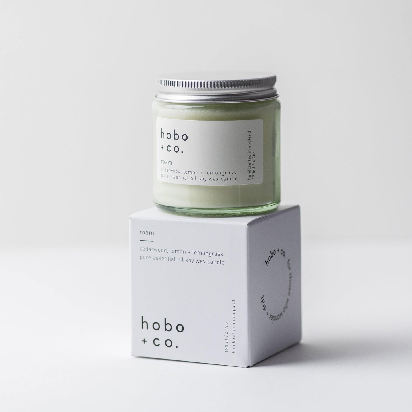 Roam Small Aromatherapy Essential Oil Scented Soy Candle hobo + co.
