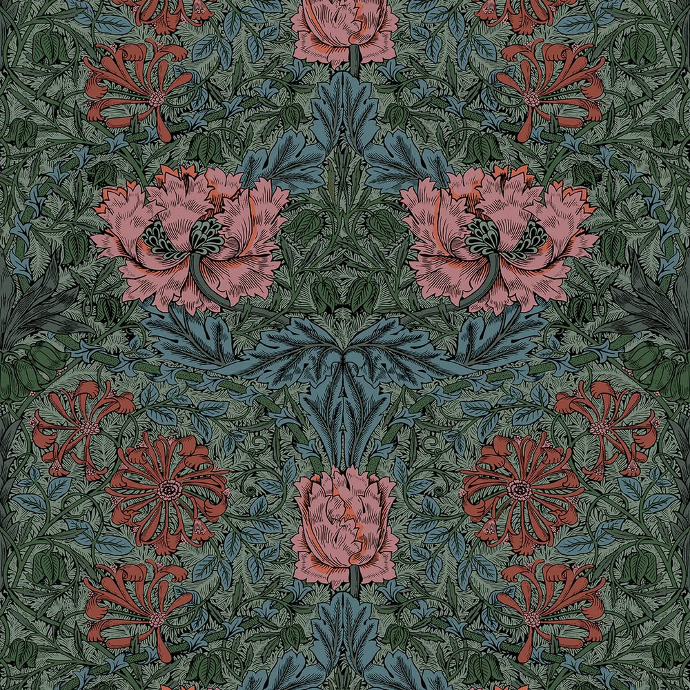 HONEYSUCKLE Wallpaper - Petrol House of Hackney