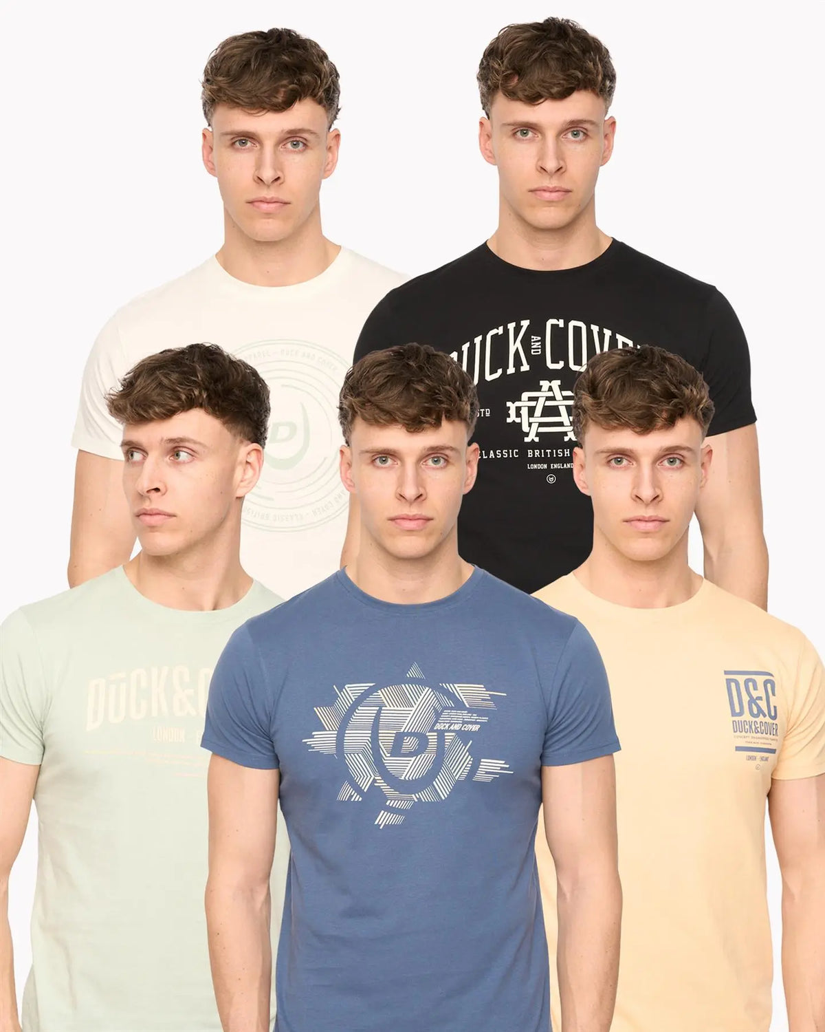 Haltecks T-Shirt 5pk Assorted Duck and Cover