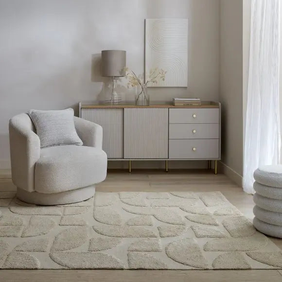 Hampden Cotton Geometric Rug Dunelm