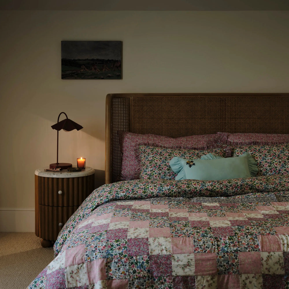 Handmade Liberty Fabric Patchwork Bedspread in CLASSIC COLLECTION Coco & Wolf