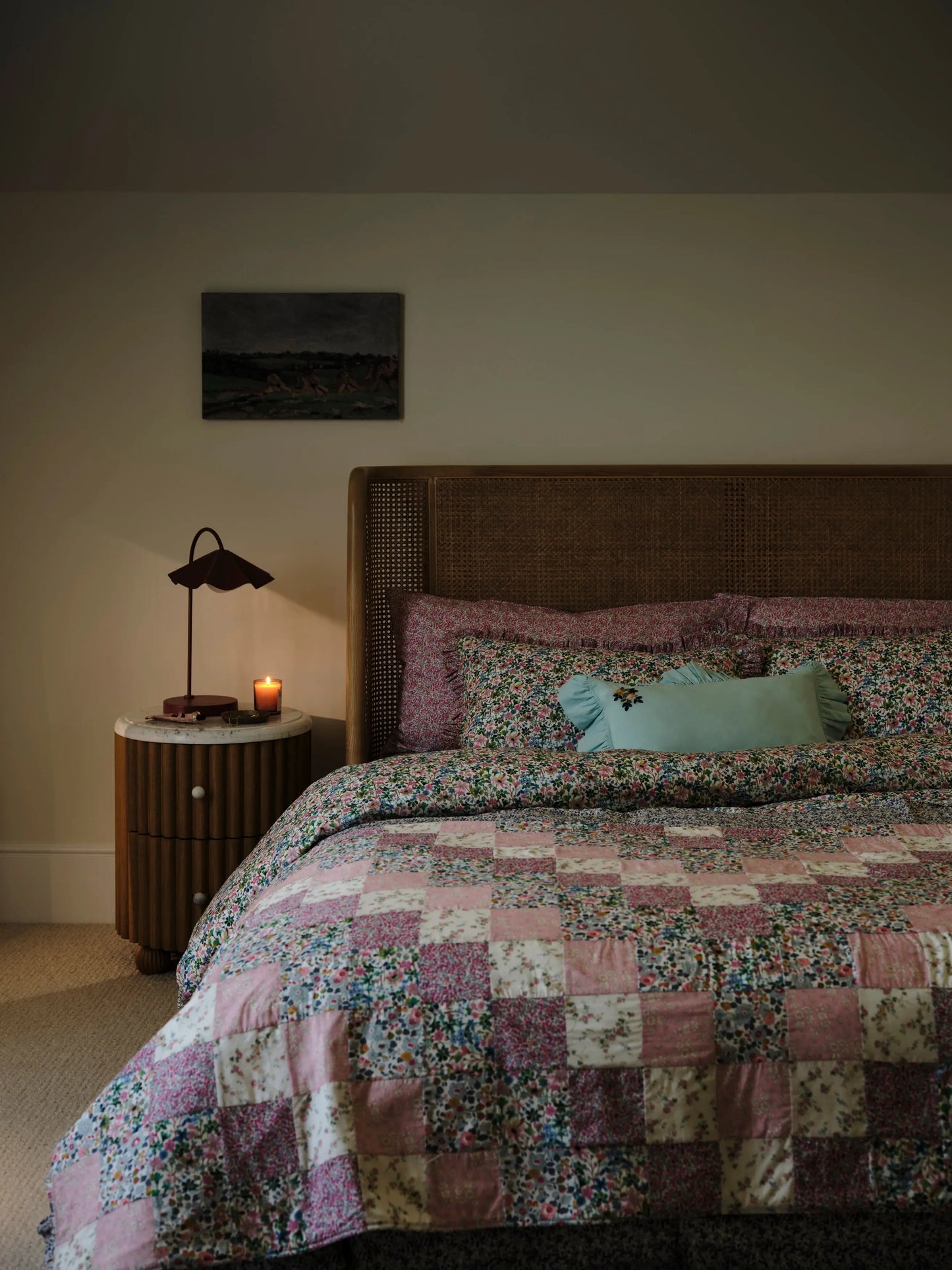 Handmade Liberty Fabric Patchwork Bedspread in CLASSIC COLLECTION Coco & Wolf