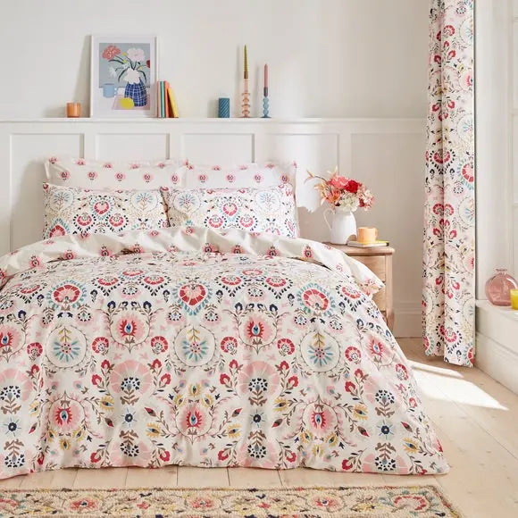 Hani 100% Cotton Duvet Cover and Pillowcase Set Dunelm
