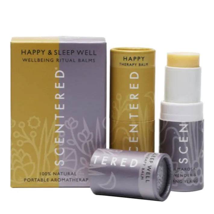 Happy and Sleep Well Aromatherapy Balm Duo Scentered