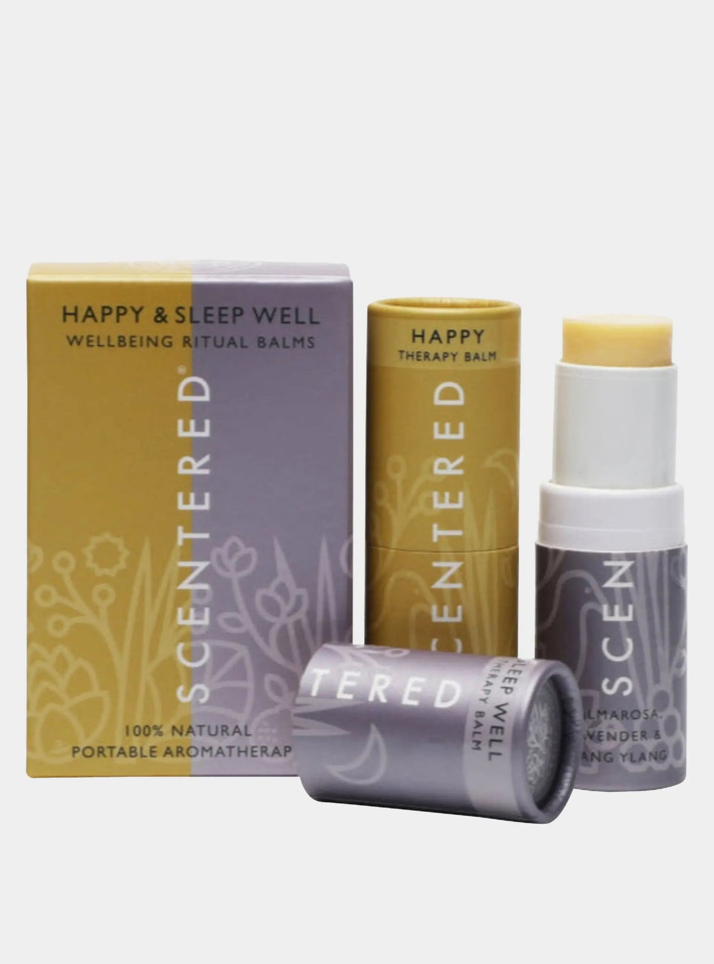 Happy and Sleep Well Aromatherapy Balm Duo Scentered