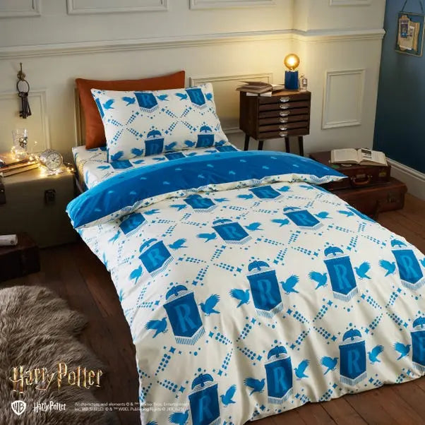 Harry Potter Ravenclaw Reversible Duvet Cover and Pillowcase Set Dunelm