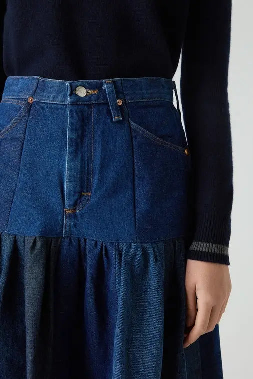 Harvard Skirt - E. L.V Denim - Dark Blue Bamford