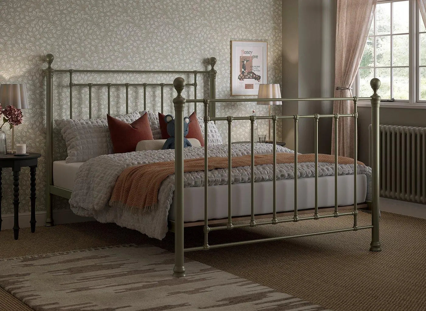 Hatti Metal Bed Frame - Brown Dreams