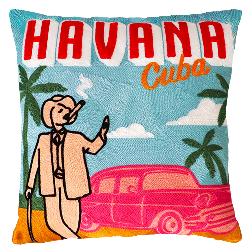 Havana Needlepoint Cushion The Pillow Drop