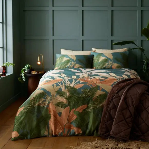 Havana Palms Duvet Cover & Pillowcase Set Dunelm