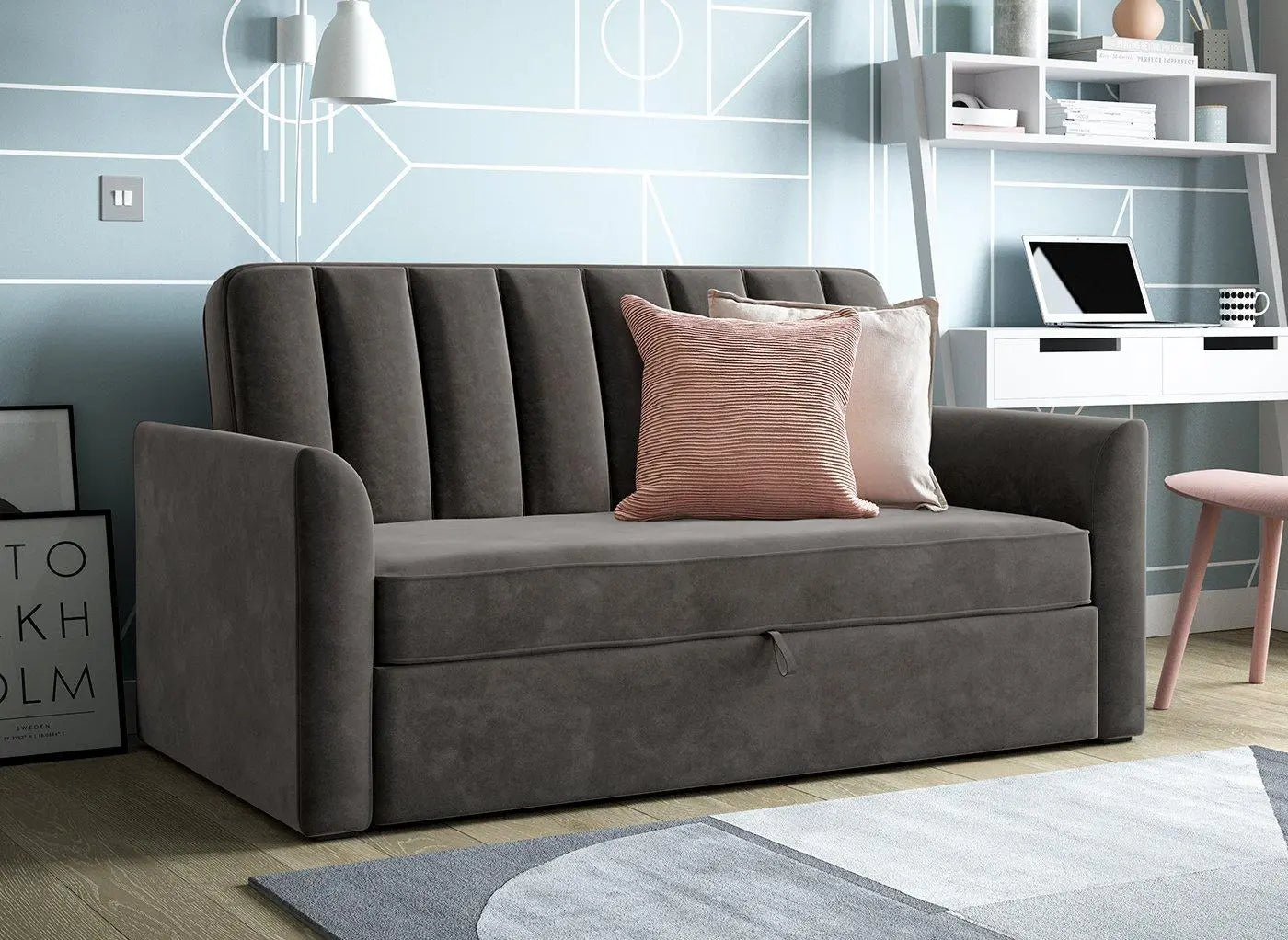 Hazel 2-Seater Sofa bed - Grey Dreams