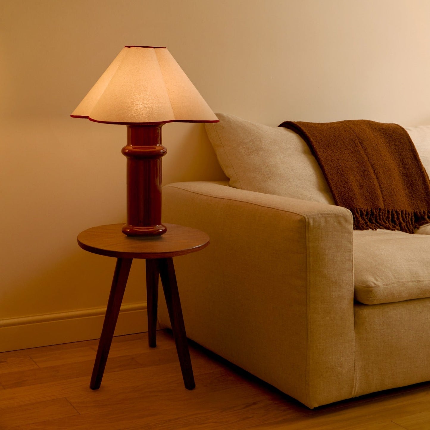 Heath Table Lamp in Port Red Tala