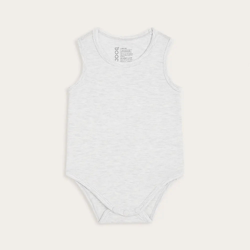 Heather Grey Baby Bamboo Bodysuit Boody