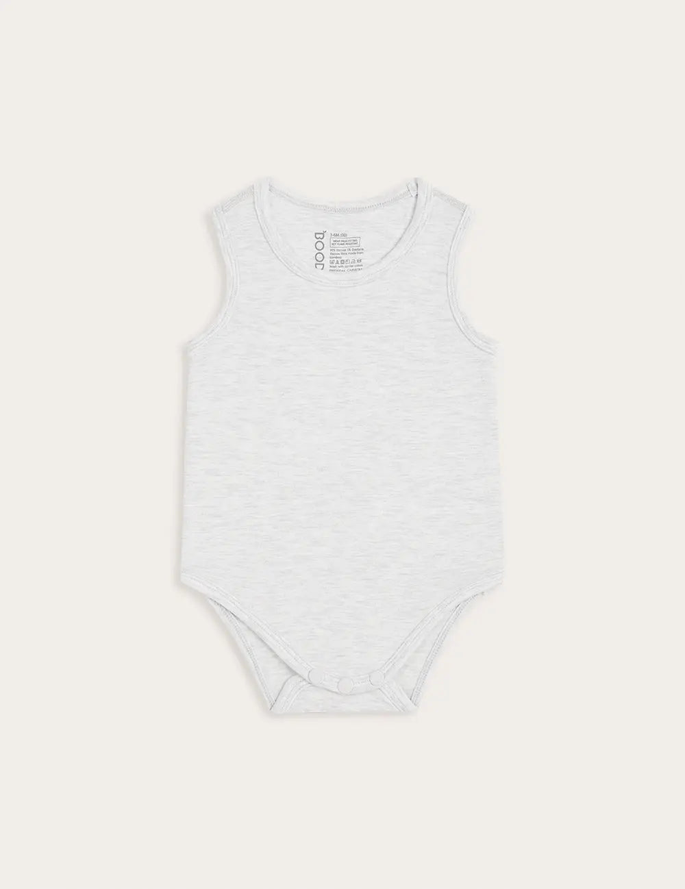 Heather Grey Baby Bamboo Bodysuit Boody