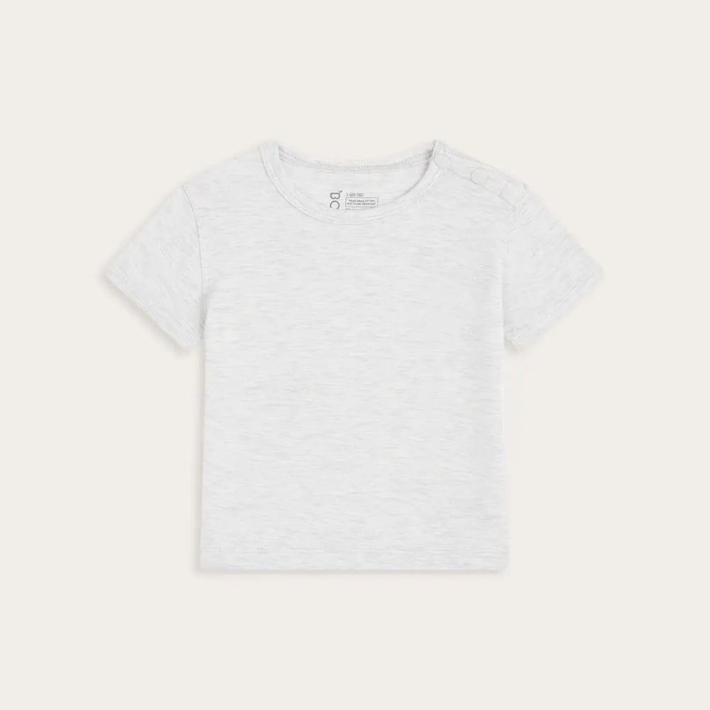 Heather Grey Baby Short Sleeve Bamboo T-Shirt Boody