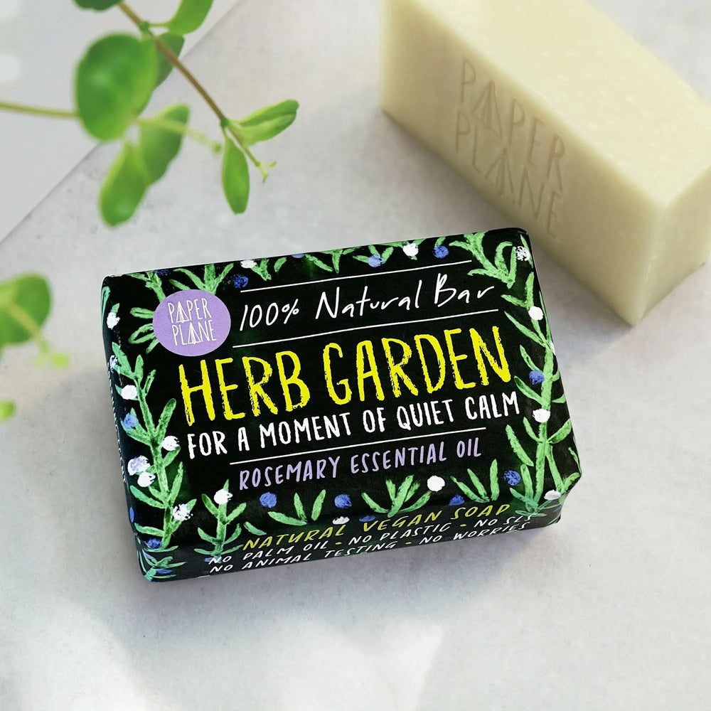 Herb Garden Rosemary Soap Bar 100% Natural and Vegan Paper Plane