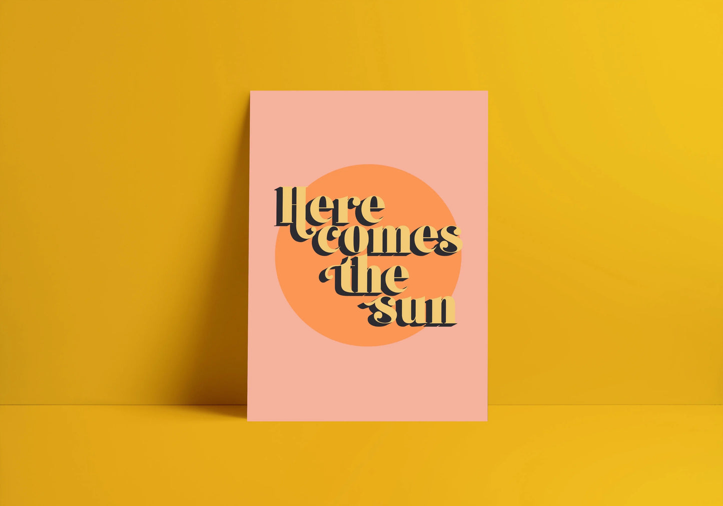 Here Comes The Sun (The Beatles inspired) A4 Lyric Print whowhatclaireart