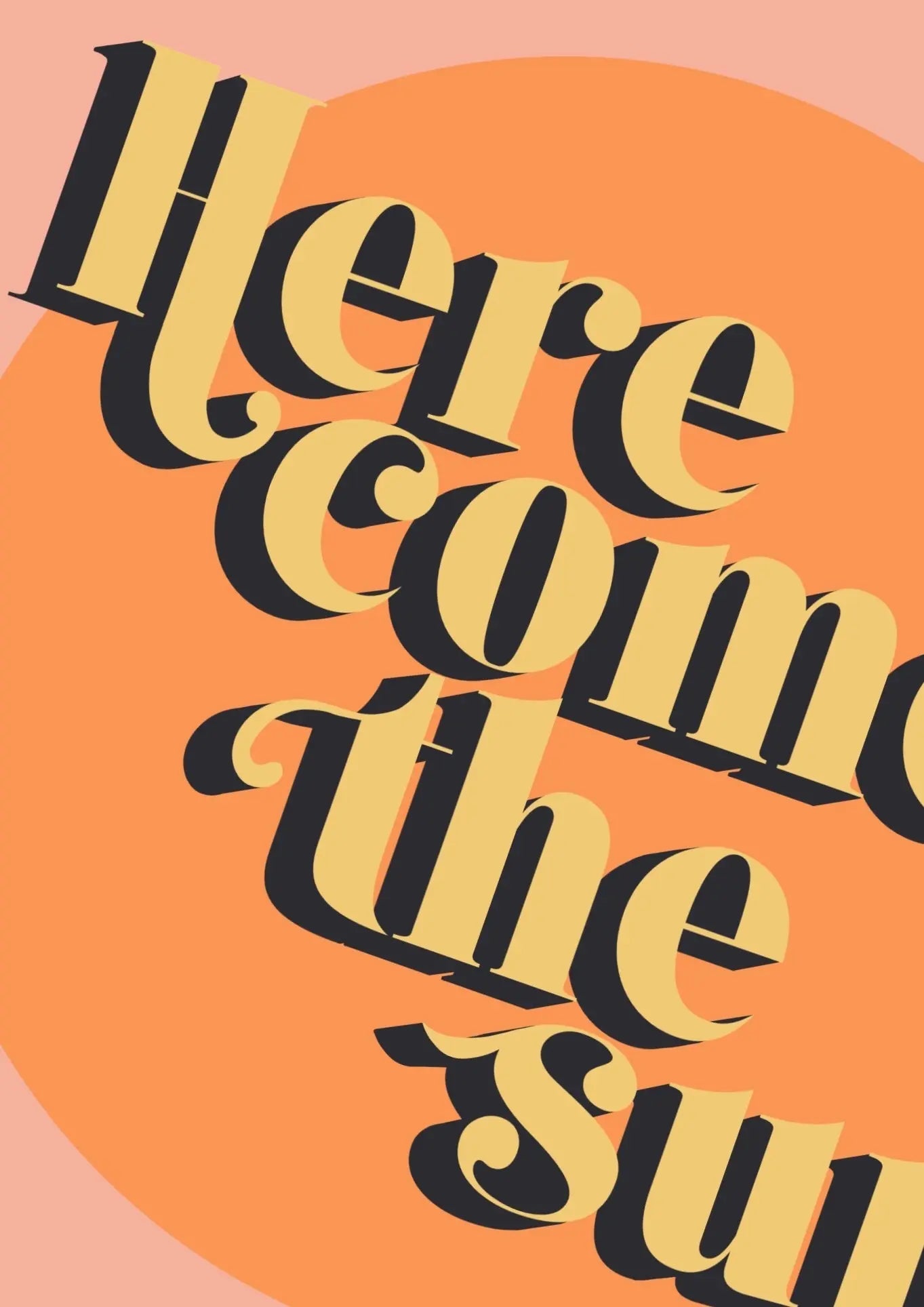 Here Comes The Sun (The Beatles inspired) A4 Lyric Print whowhatclaireart